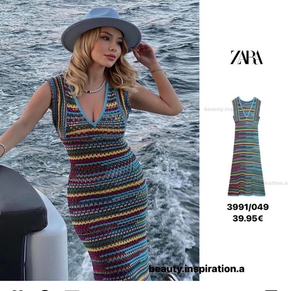 Zara Dresses & Skirts - Zara BLOGGERS FAV multicolor knit dress